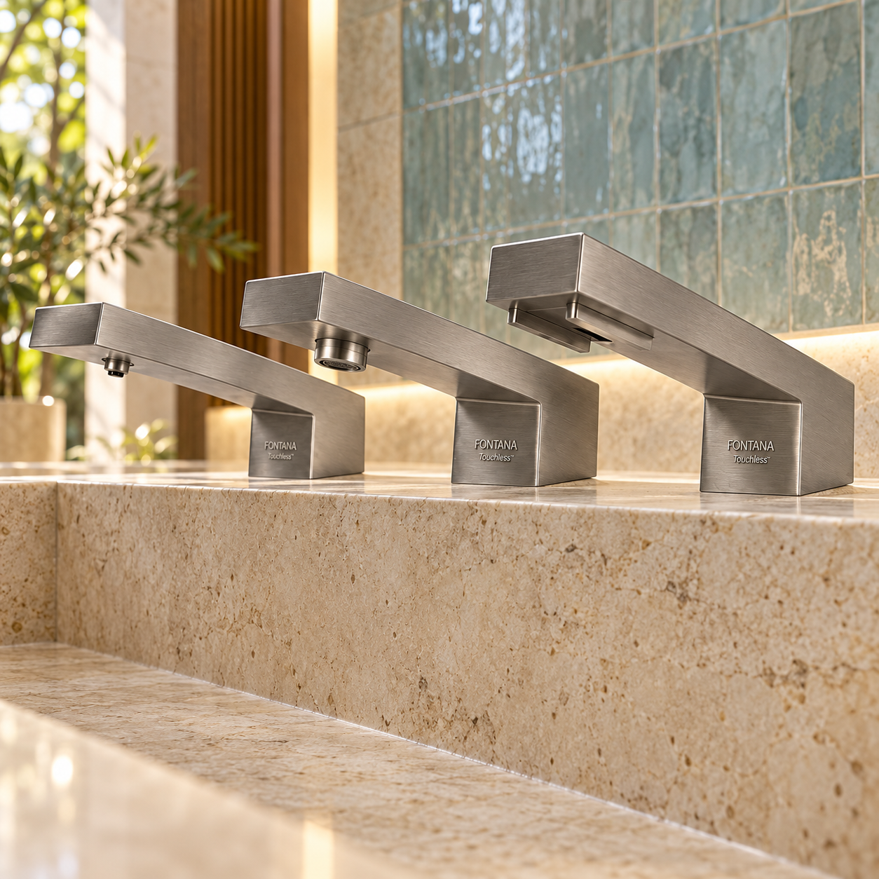 Coordinated fixtures for commercial restroom projects